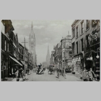 Preston, Fishergate and the Town Hall clock tower in about 1904 (Wikipedia).jpg